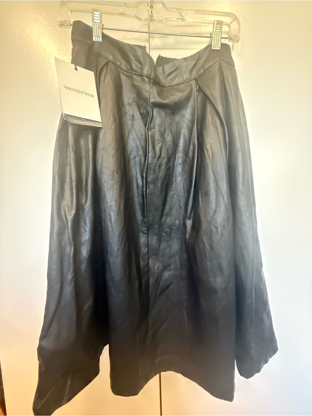 NWT Who What Wear Black Faux Leather Skirt -fall/ winter, Halloween, sexy